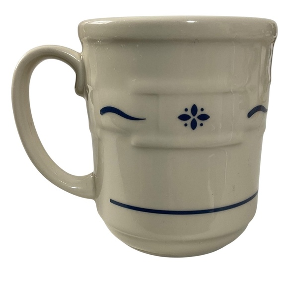 Longaberger Woven Traditions Classic Blue Pottery Mug Microwave Dishwasher safe - Picture 3 of 7